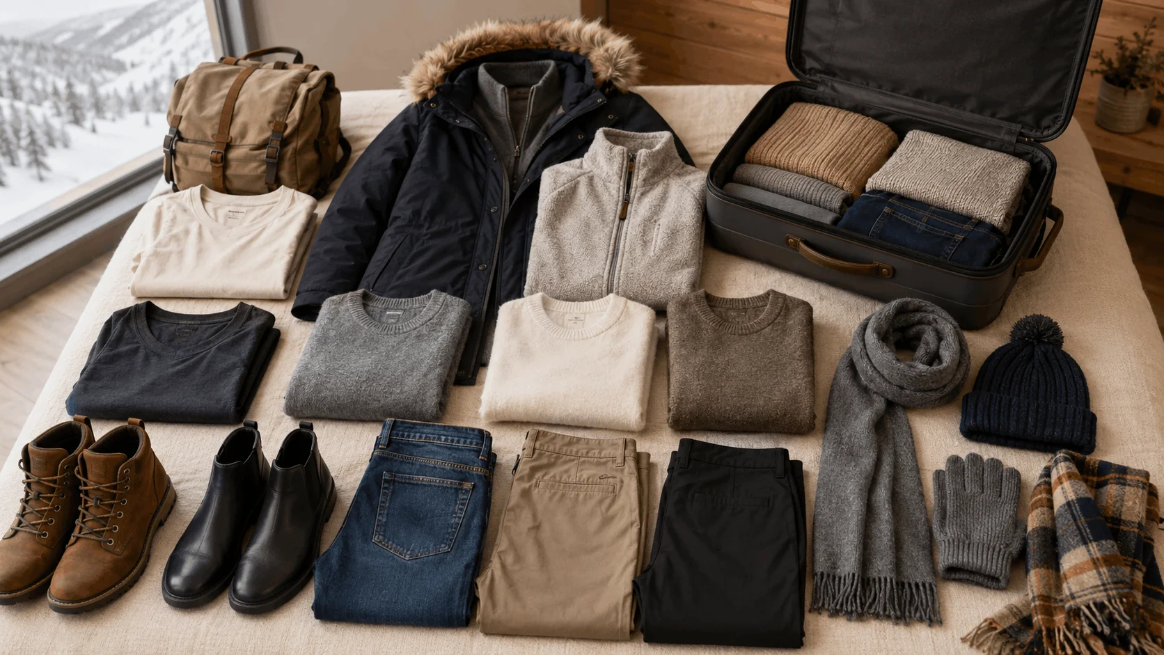 Minimalist Winter Travel Capsule Wardrobe 15 Pieces, 30+ Outfits, theluxurytrend.com, The Luxury Trend