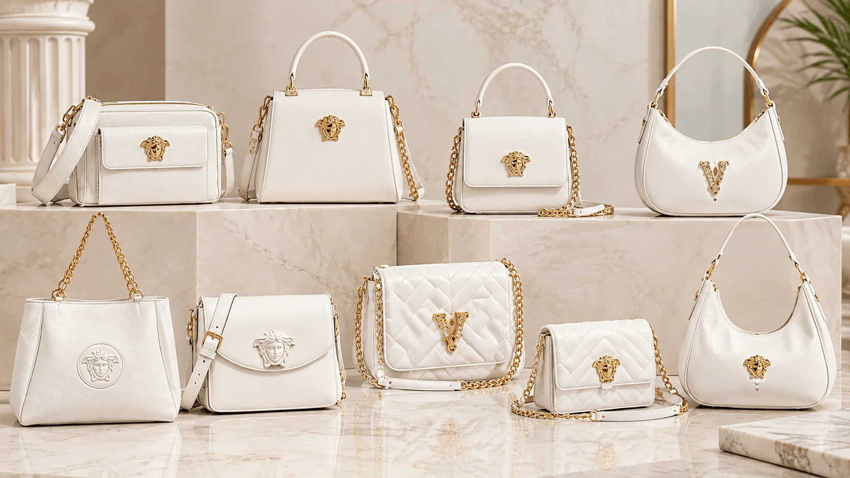 White Versace Crossbody Bag, theluxurytrend.com, The Luxury Trend